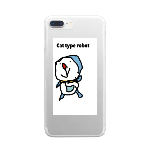 pipopapo-31 ネコ型ロボット Clear Smartphone Case