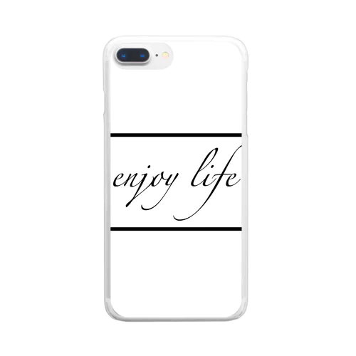 enjoy Life 矢印ボード風 Clear Smartphone Case