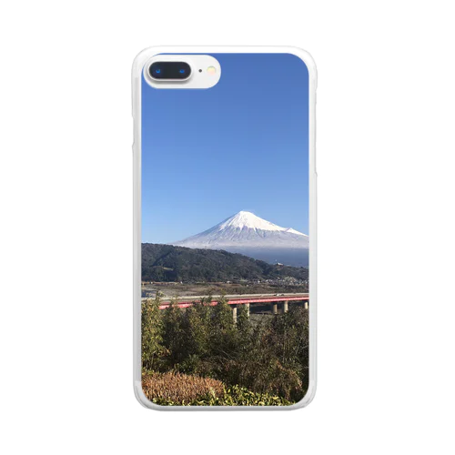 富士山グッズ Clear Smartphone Case