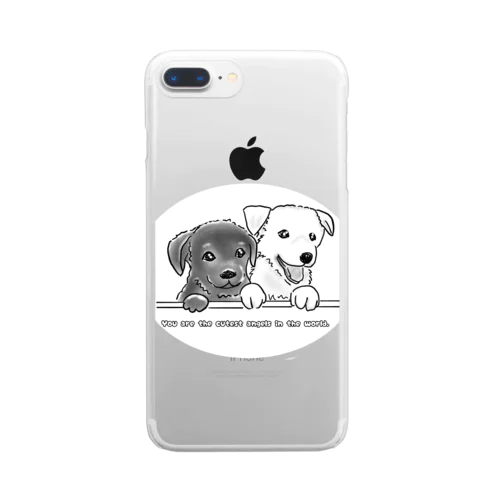 天使な子犬さん Clear Smartphone Case