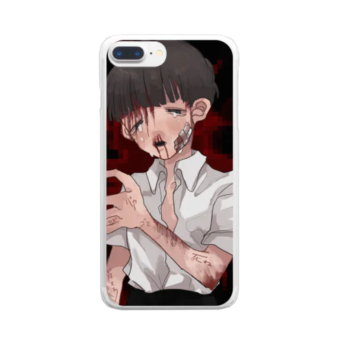 血塗れくん Clear Smartphone Case