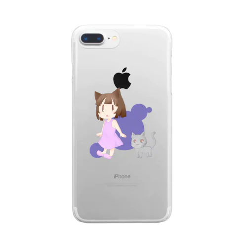 ねこみみちゃん Clear Smartphone Case