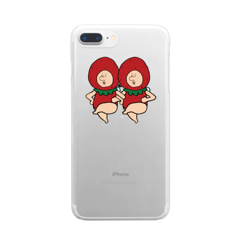 いちごの妖精さん Clear Smartphone Case