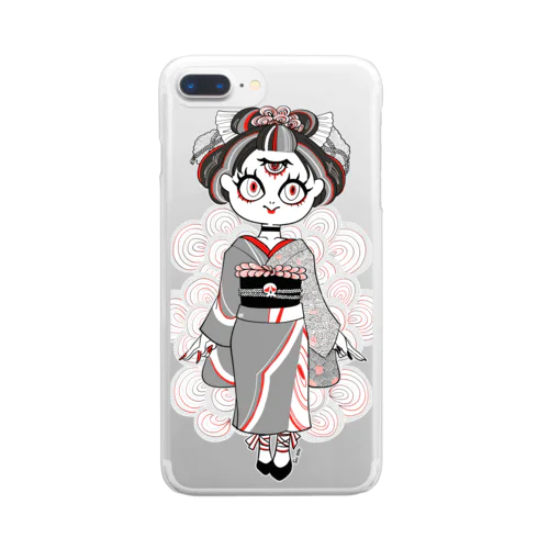 め嬢サン Clear Smartphone Case