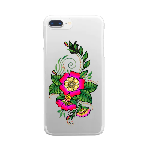 花-02 Clear Smartphone Case