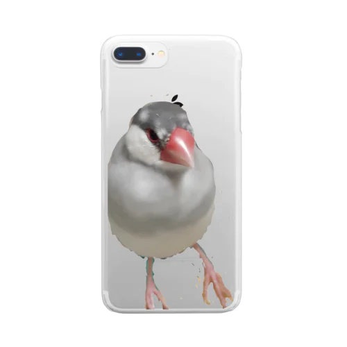 シルバー文鳥くん Clear Smartphone Case