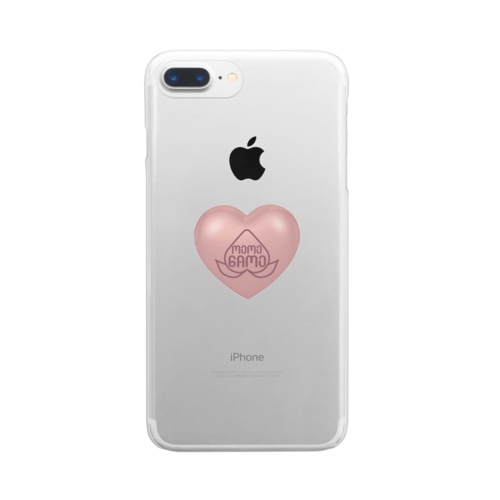 ピンクベージュハート Clear Smartphone Case