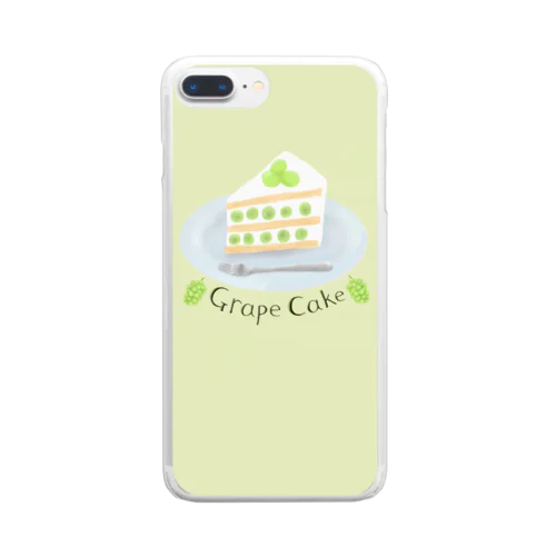 ぶどうケーキ(緑)を食べよう Clear Smartphone Case