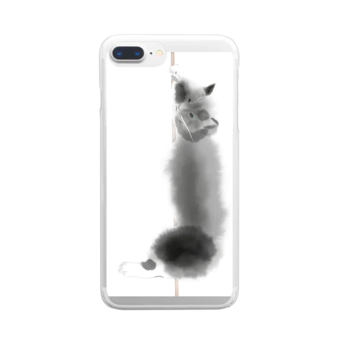 ノルウェージャンフォレストキャット黒猫 Clear Smartphone Case