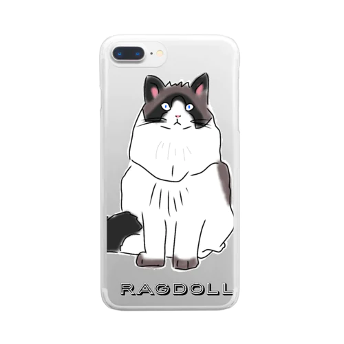 ラグドール ゴージャスな猫 Clear Smartphone Case