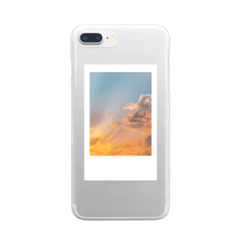 polaroid: sunrise Clear Smartphone Case