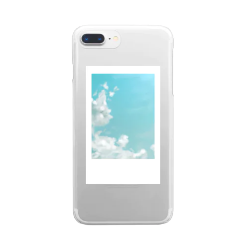 polaroid: blue sky Clear Smartphone Case