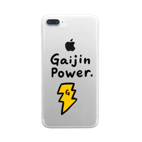 外人パワー Gaijin Power クリアスマホケース