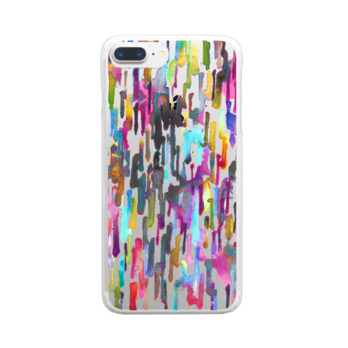 colorful　rain Clear Smartphone Case
