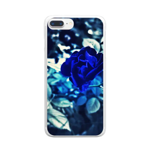 BULE　ROSE　幸運の青い薔薇 Clear Smartphone Case