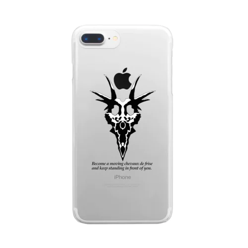 Styracosaurus moving chevaux frise Clear Smartphone Case