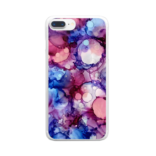 アルコールインクアート【揺蕩う】 Clear Smartphone Case