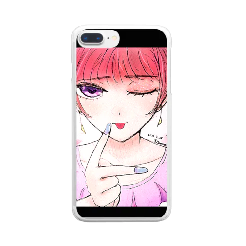 小悪魔ガール Clear Smartphone Case