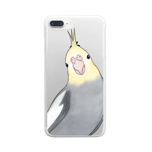 おしゃまなオカメインコちゃん【まめるりはことり】 Clear Smartphone Case