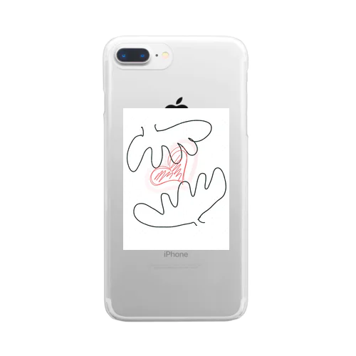 ❤️& 🤲（ハートと手） Clear Smartphone Case