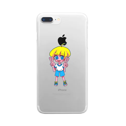 ぐるぐる女の子 Clear Smartphone Case