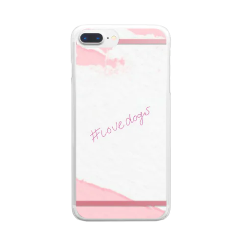 #lovedogs (ロゴver.) Clear Smartphone Case