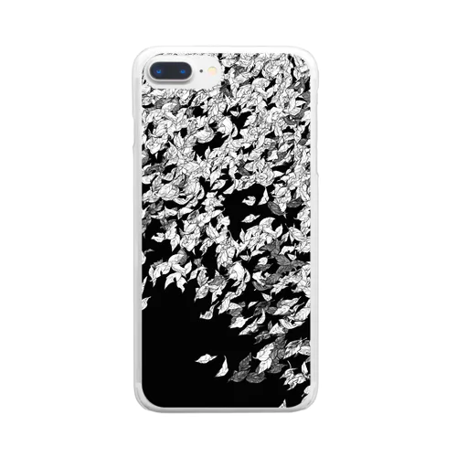 落ち葉（モノクロ） Clear Smartphone Case