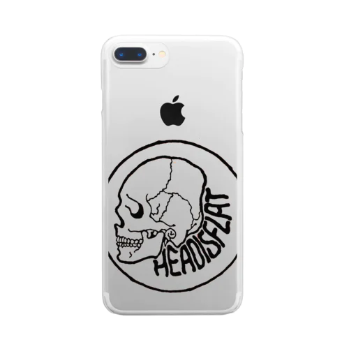 HEAD IS FLATクリアスマホケース Clear Smartphone Case