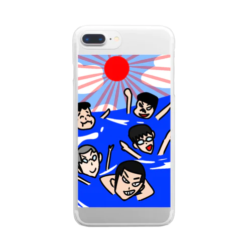 友達たちの海水浴 Clear Smartphone Case