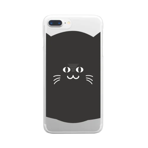 ふっくら猫（ガン見） Clear Smartphone Case