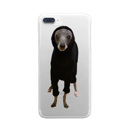 新しい服が気に入らなくて全部やめた犬 Clear Smartphone Case