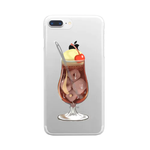 コーラフロート Clear Smartphone Case