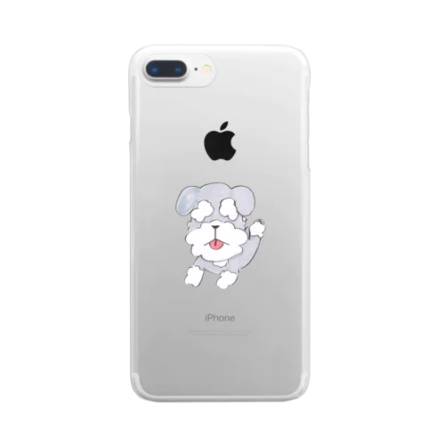 まゆげ犬のシュナウザー Clear Smartphone Case