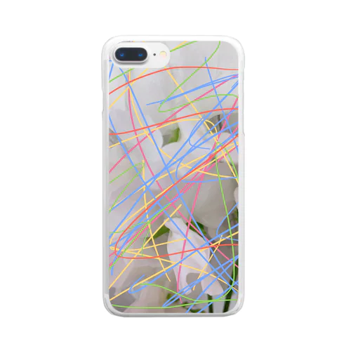 スイトピーの落書き Clear Smartphone Case