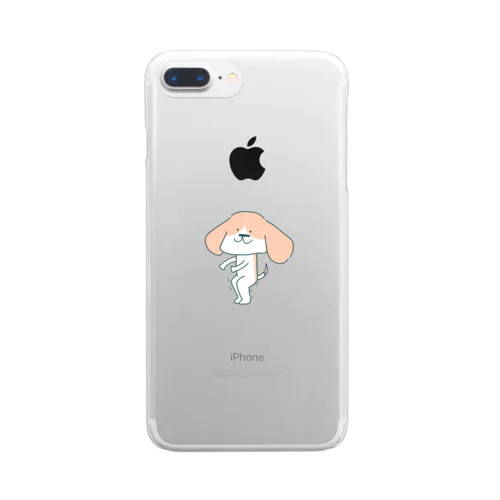 筋トレわんこ　あげパン君 Clear Smartphone Case