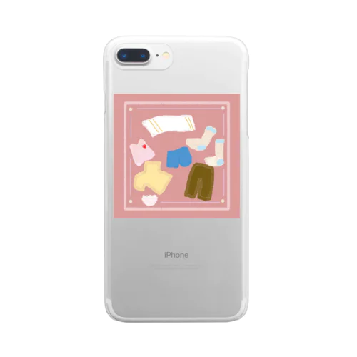 洗濯物 Clear Smartphone Case