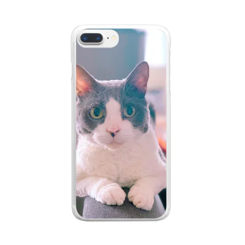 猫毛団のぽんちゃん Clear Smartphone Case