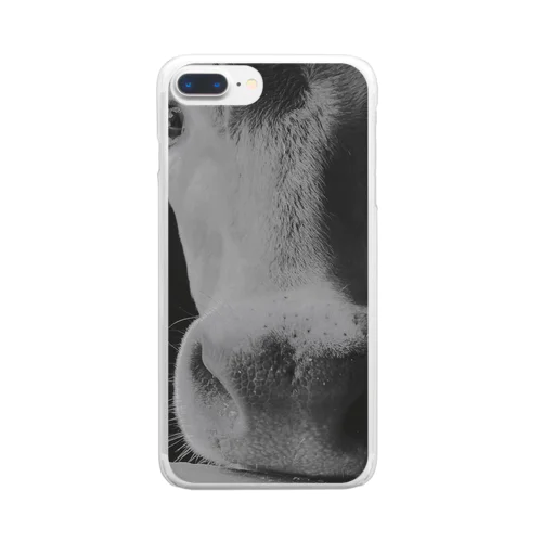 limited　cow Collection Clear Smartphone Case