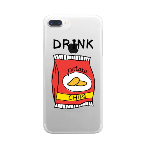 ポテチは飲み物 Clear Smartphone Case