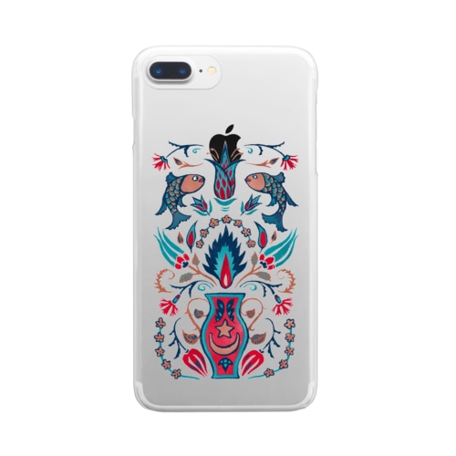 🇹🇷トルコのイズニックタイル【ティール】 Clear Smartphone Case