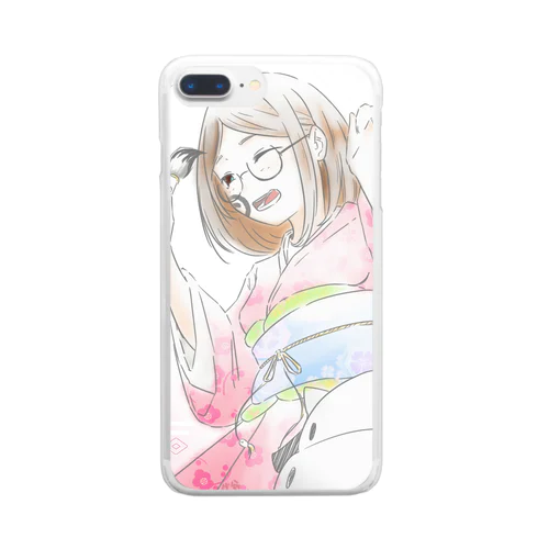 お正月 Clear Smartphone Case