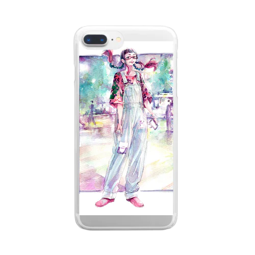 オーバーオールガール Clear Smartphone Case