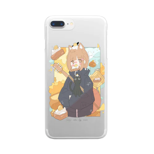 「晴れのちエッグトースト🍳」 Clear Smartphone Case