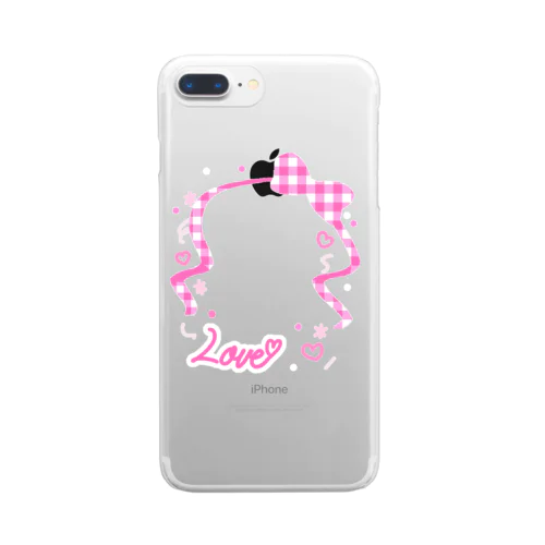 推しケース ピンク Clear Smartphone Case