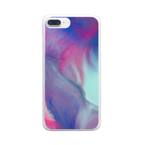 海のマーブル Clear Smartphone Case