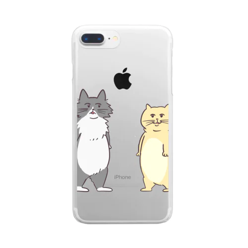 モフモフキャット&ムチムチキャット Clear Smartphone Case