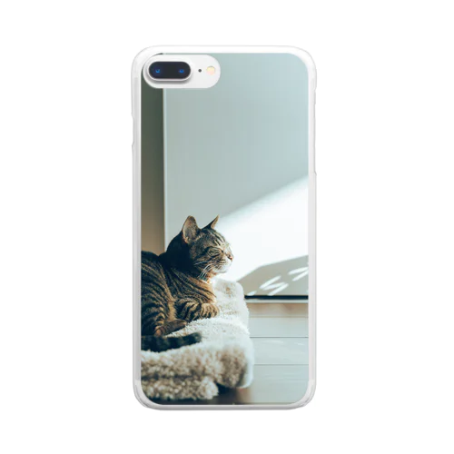 まどろみしましま猫 Clear Smartphone Case