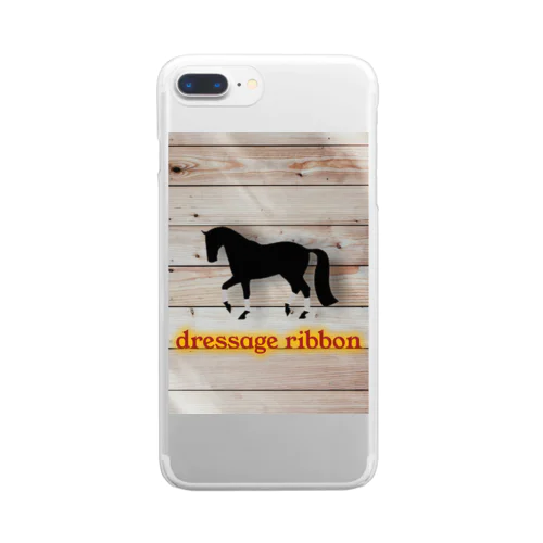 dressage ribbonロゴ Clear Smartphone Case