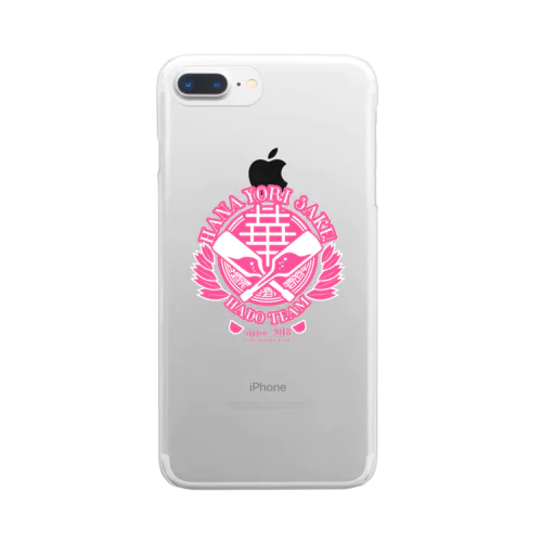 華酒白地ロゴ Clear Smartphone Case