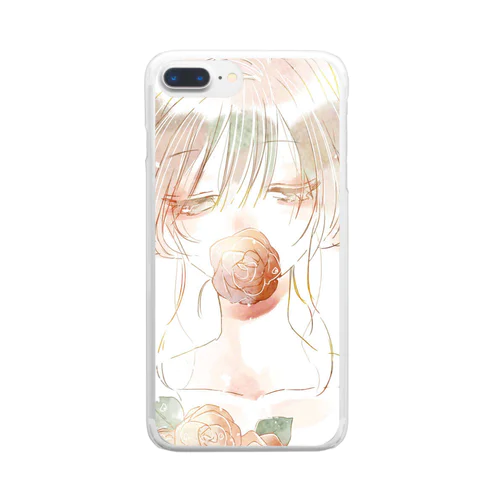 女子フリーアイコン Clear Smartphone Case